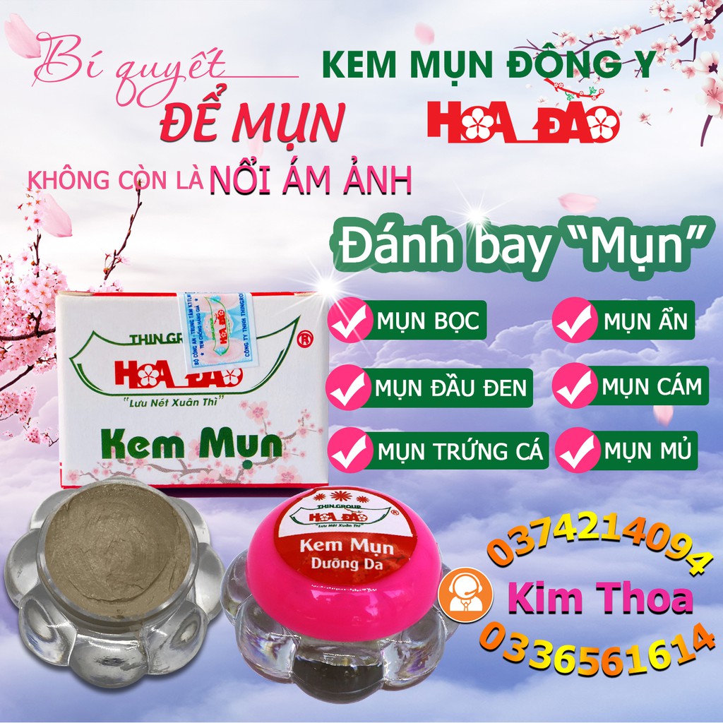 [CHÍNH HÃNG FREESHIP] Kem Mụn Dưỡng Da Hoa Đào