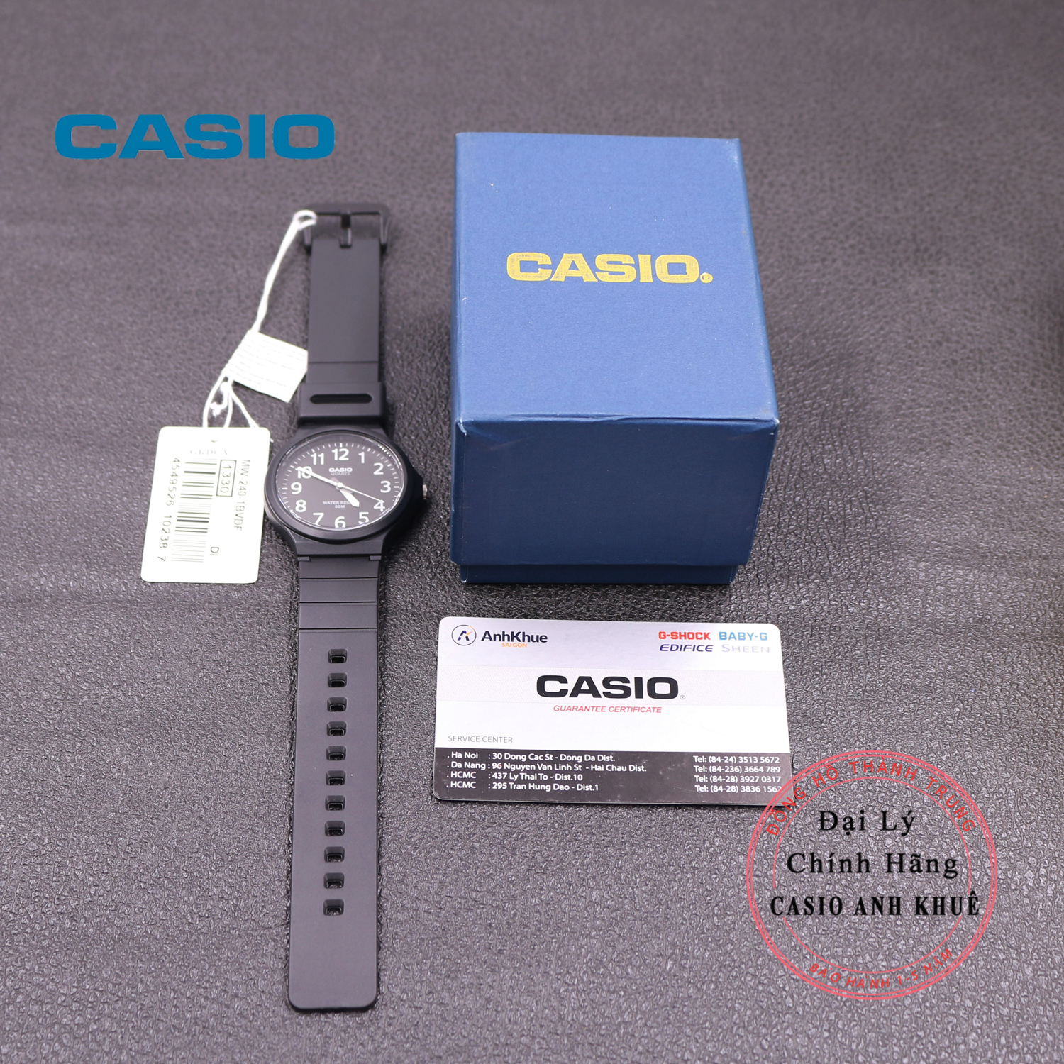 Đồng hồ Nam Casio MW-240-1BVDF dây nhựa