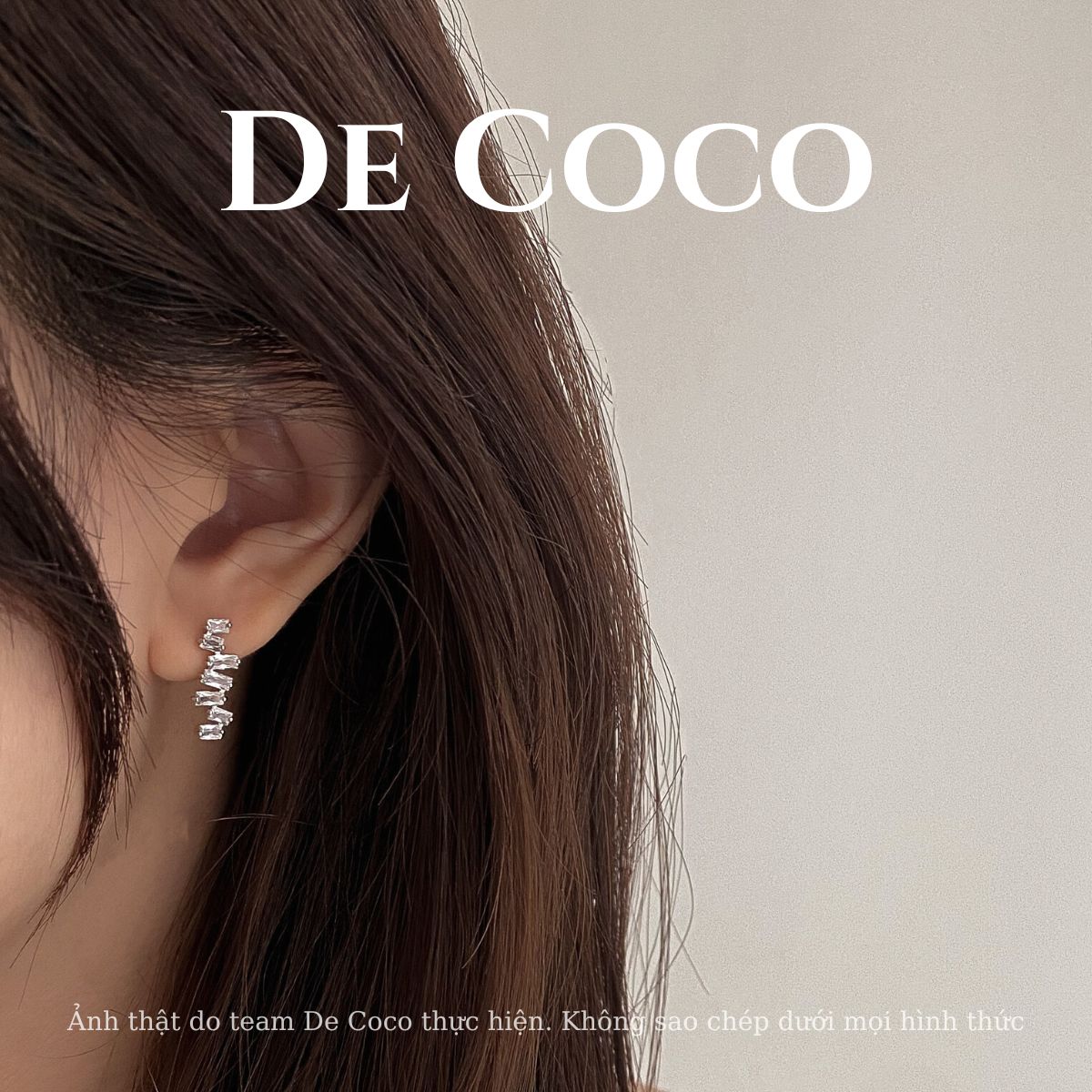 Set vòng cổ và khuyên tai đính đá Sole De Coco