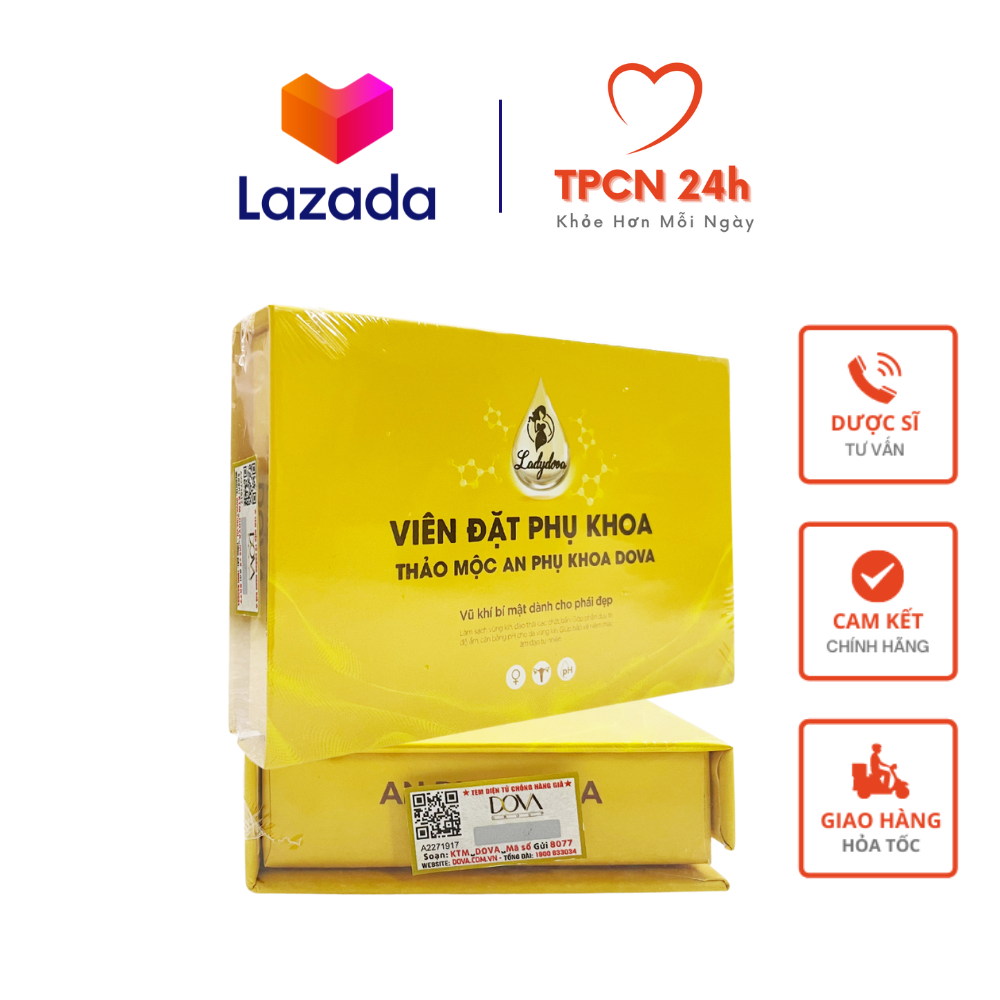 Viên đặt An Phụ khoa Dova - Hỗ trợ điều trị các bệnh viêm nhiễm phụ khoa