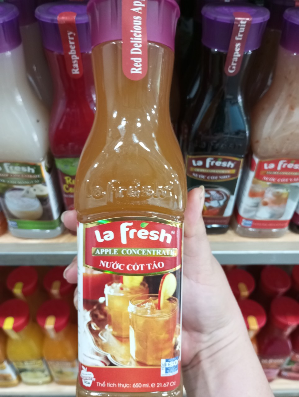 NƯỚC CỐT TÁO LA FRESH 650ML (12/T)- DÙNG PHA CHẾ TRÀ TRÁI CÂY (DATE MỚI)
