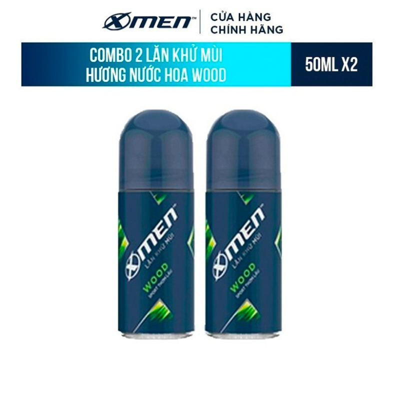 Combo 2 lăn khử mùi X-Men Hương Wood 50ml nhập khẩu