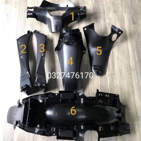 Bộ 7 nhựa nhám đen xe FUTURE X zin chính hãng