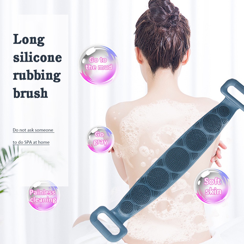 [HCM]Dây tắm silicon cọ lưng chà chân 2 mặt đa năng