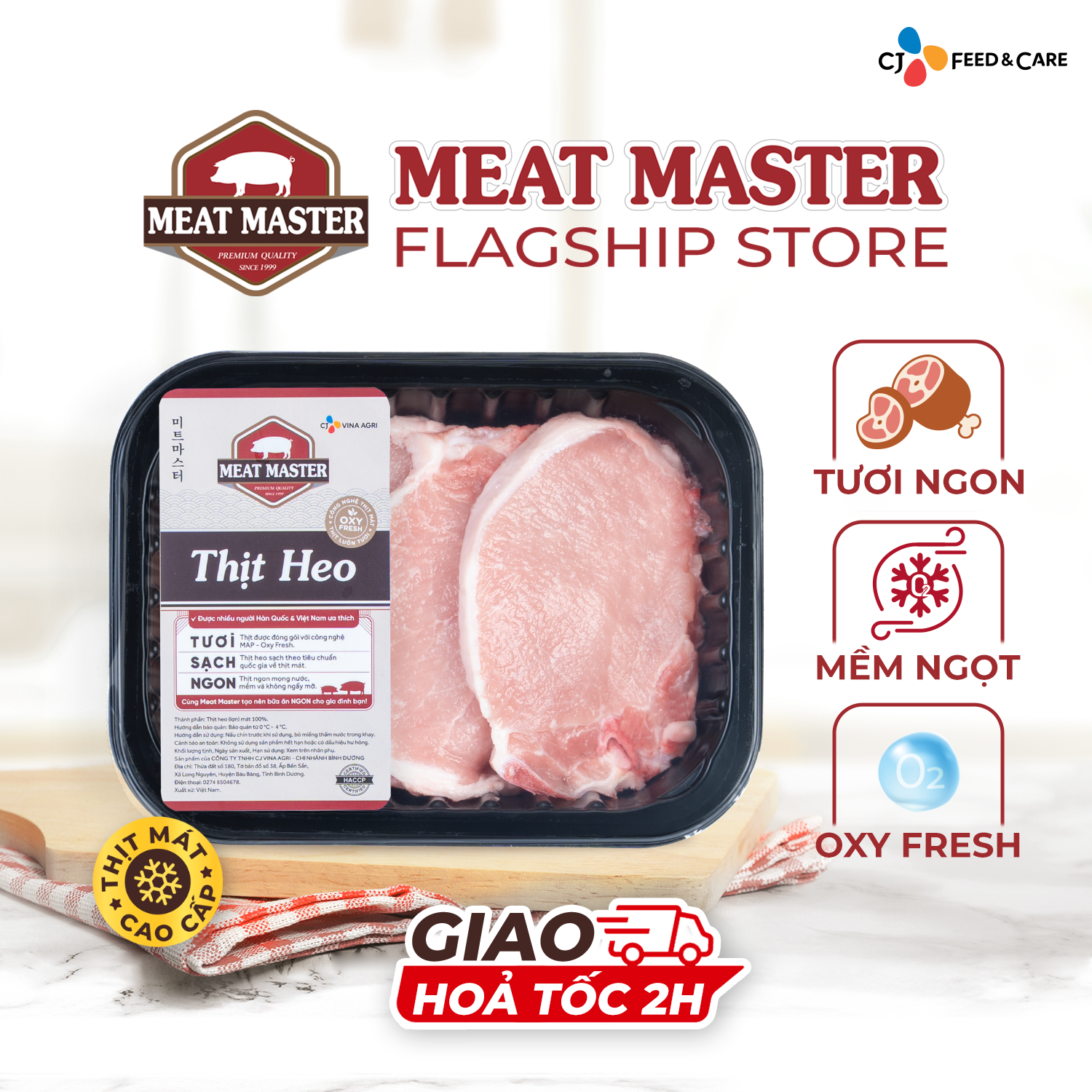 Cốt lết heo Meat Master ( 400G ) - Thịt heo mát ngon, mềm mọng, ngọt thịt -