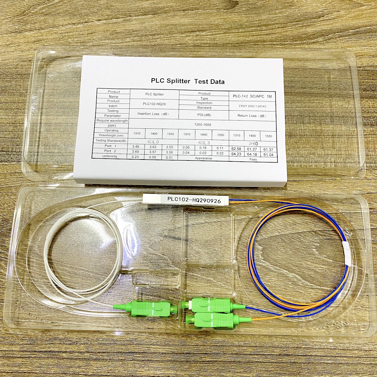 [HCM]Bộ chia quang PLC Splitter 1x2 SC/APC phi 0.9mm dài 1M