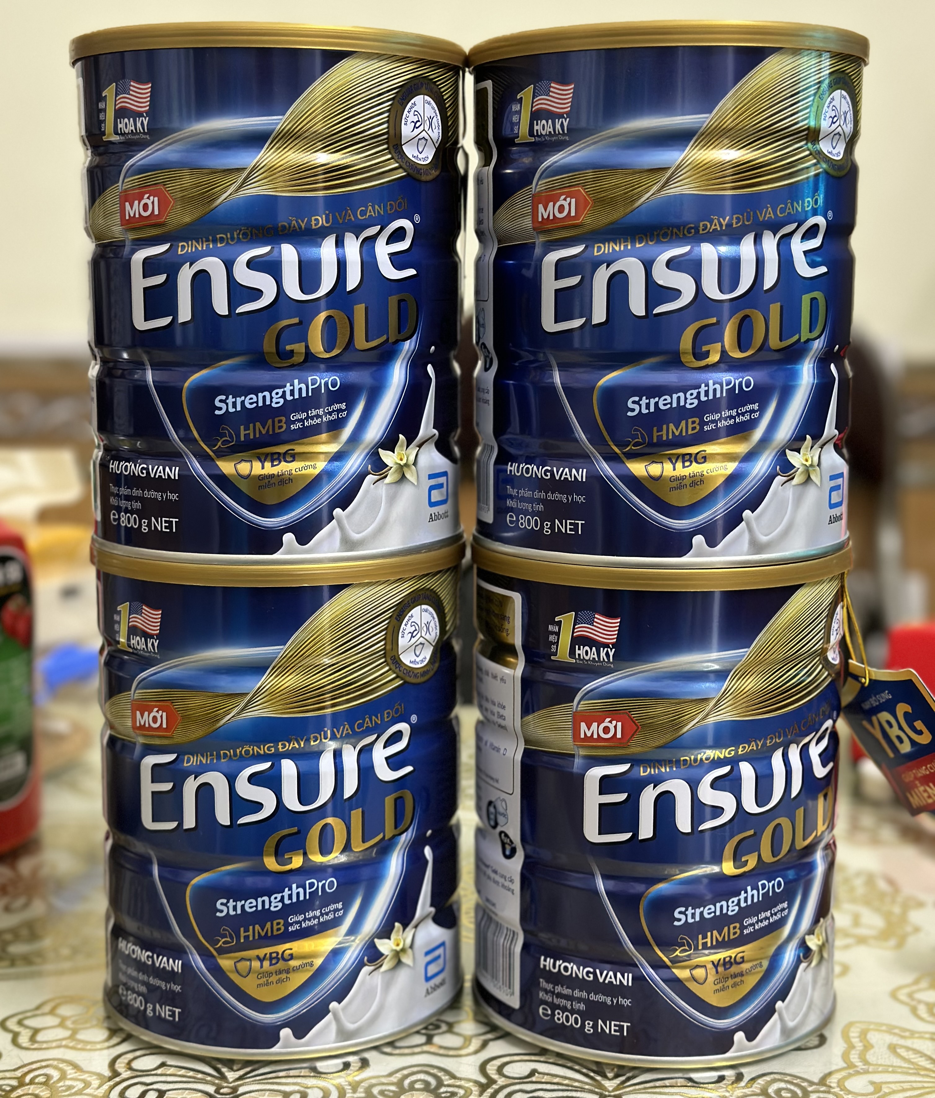 Sữa bột Ensure Gold Abbott hương vani (HMB) 800g