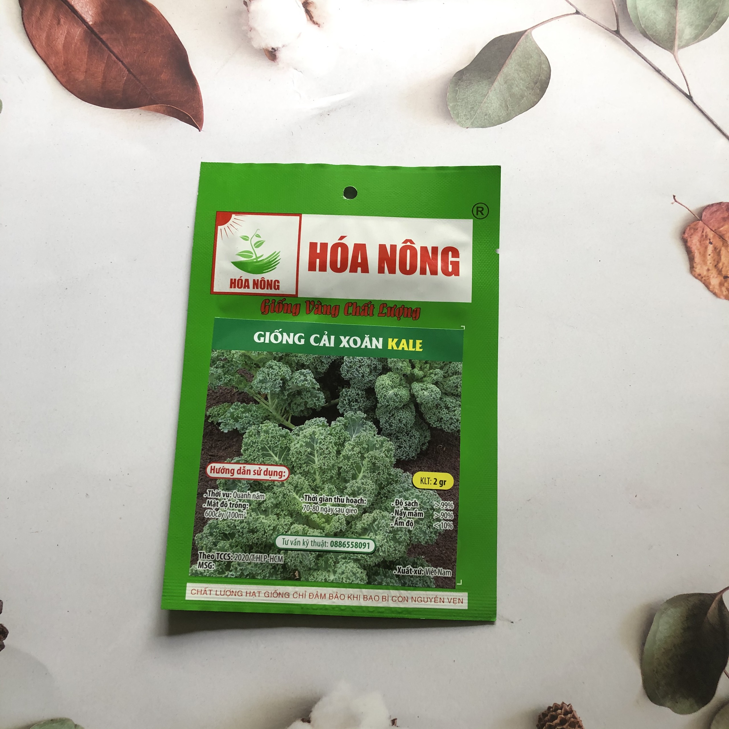 [HCM]Hạt giống cải xoăn KALE HN gói 2gr