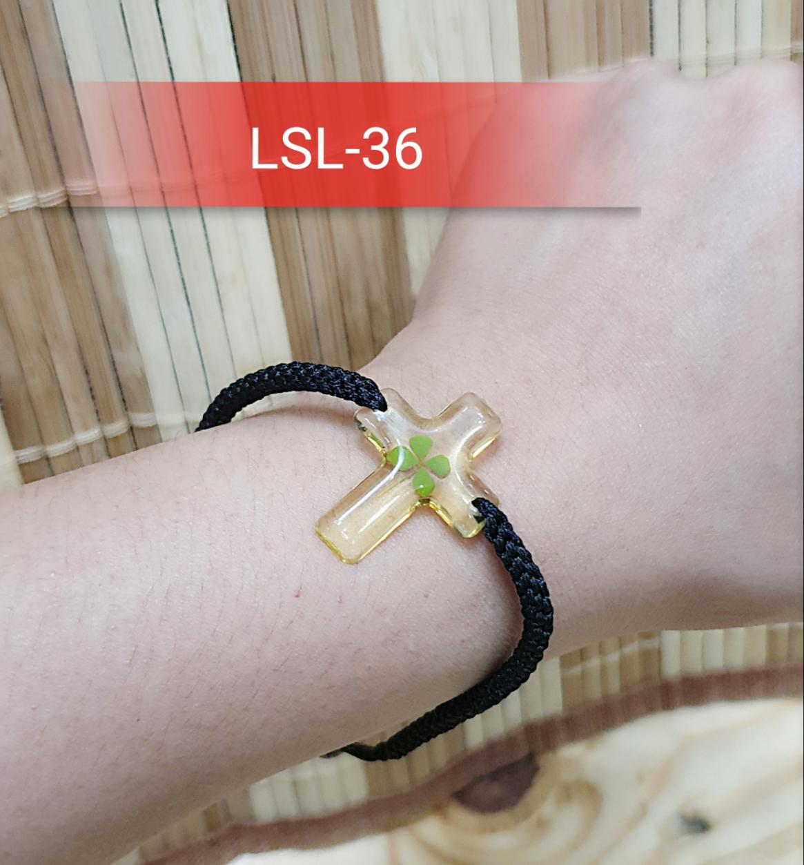 LẮC TAY VẢI DỆT CỎ 4 LÁ MAY MẮN