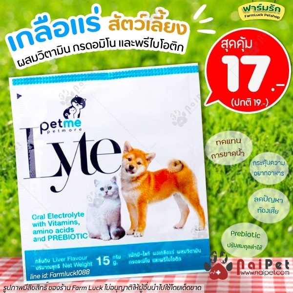 Men Tiêu Hóa Bổ Sung Điện Giải Vitamin Và Khoáng Chất Cho Chó Mèo Petme Lyte 15g