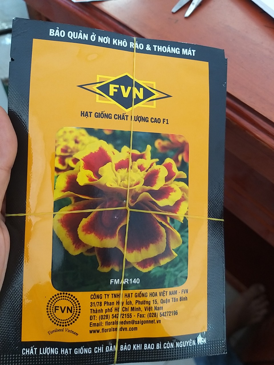 Hạt giống vạn thọ pháp lùn fr.marigold 140 fvn gói 100 hạt