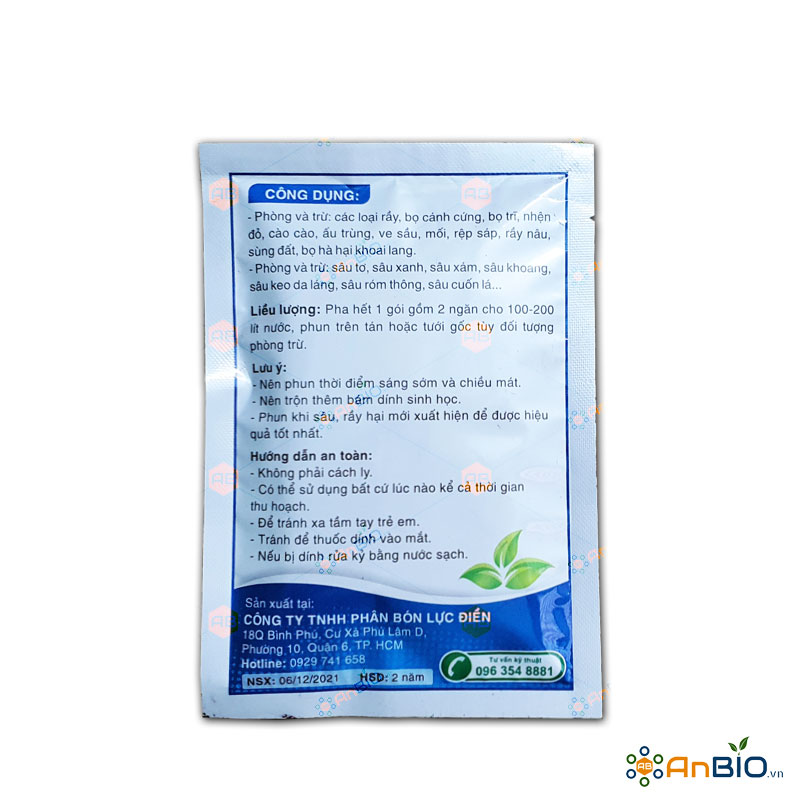 CHẾ PHẨM SINH HỌC BIO-B | BACILLUS THURINGIENSIS  - Gói 30g