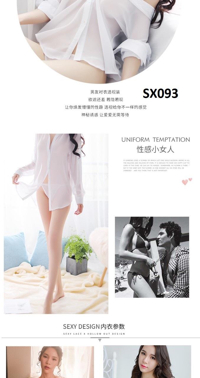 Áo ngủ sexy cao cấp SX093 - kiểu sơ mi