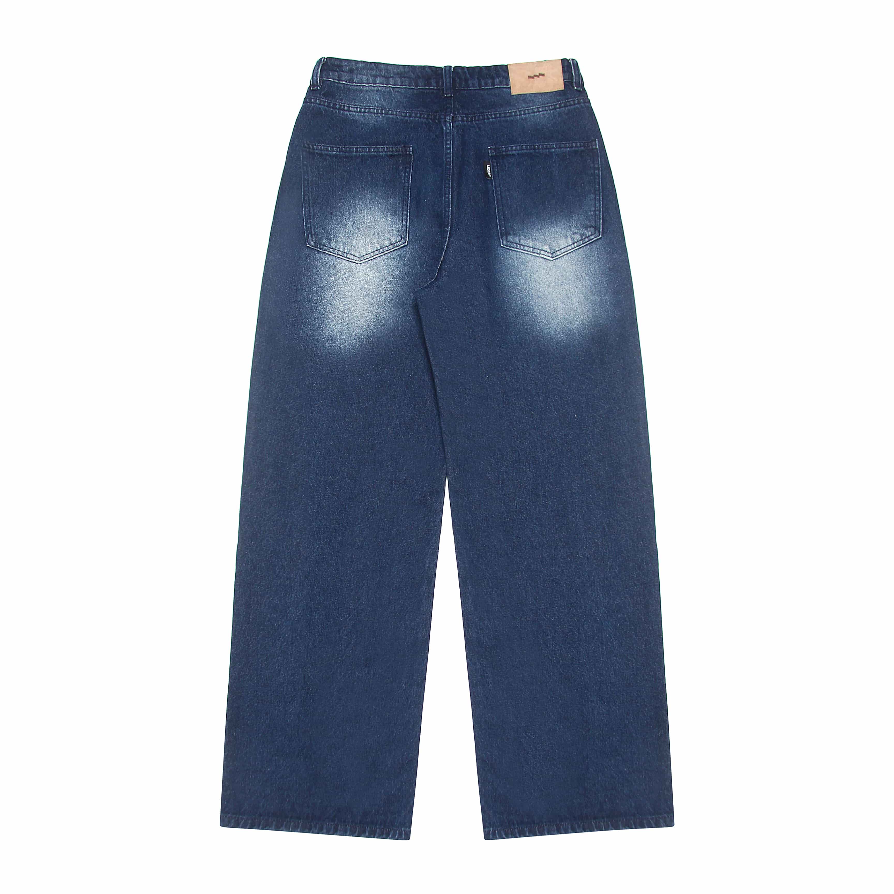 INDIGO LOW-RISE JEANS