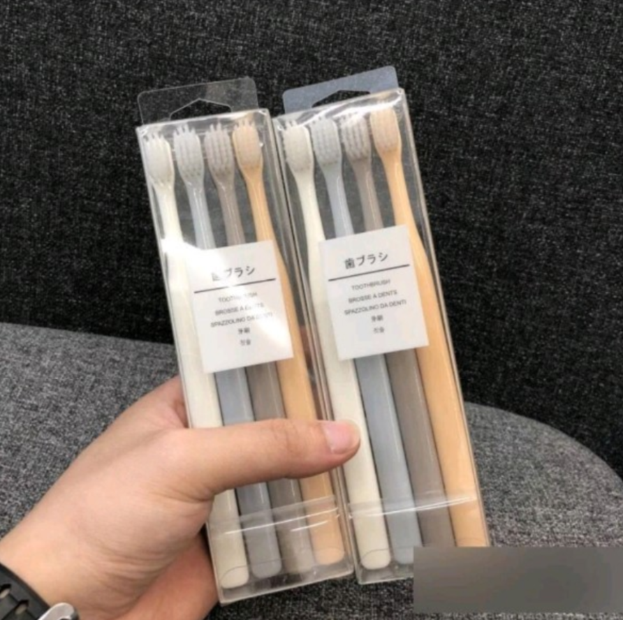 Combo 4 cây bàn chải đánh răng Muji Nhật