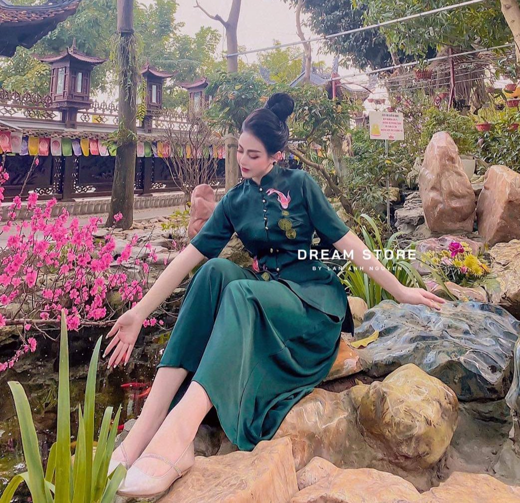 [HCM]SET ĐÒ LAM ĐI CHÙA THÊU HOA CAO CẤP
