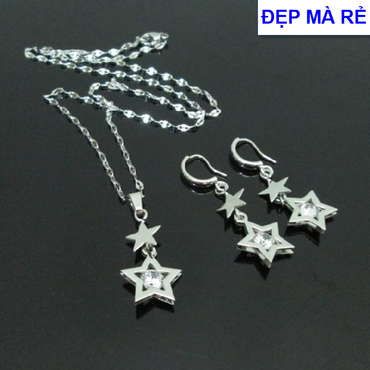 Women necklaces stainless steel đẹp that cheap there face small star hanging Big Star applique stone zircon style wire Me-commitment 1 Đổi 1 if Hoen, rust