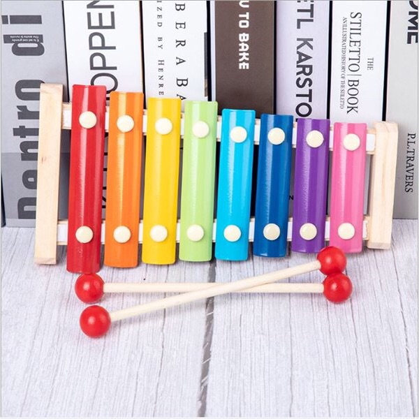 Đồ chơi giáo dục đàn gỗ 8 âm, đồ chơi gỗ cho bé