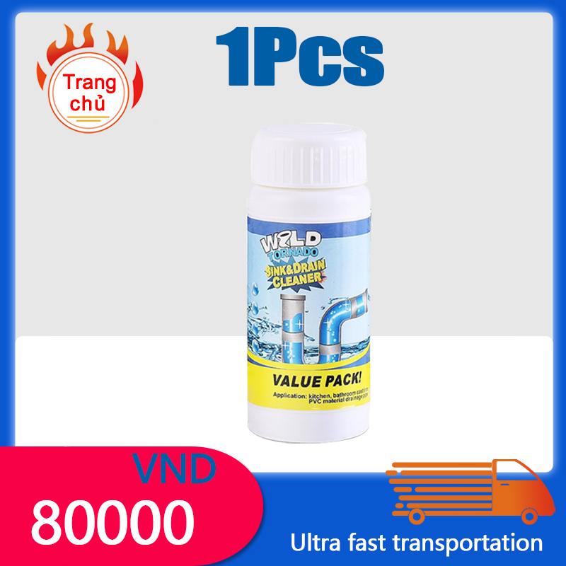Ready Stock Wild Tornado Powerful Sink and Drain Cleaner for Kitchen Toilet Pipe Dredging 管道疏通剂强力厨房下水道厕所马桶万能堵塞溶解神器(110g / bottle)