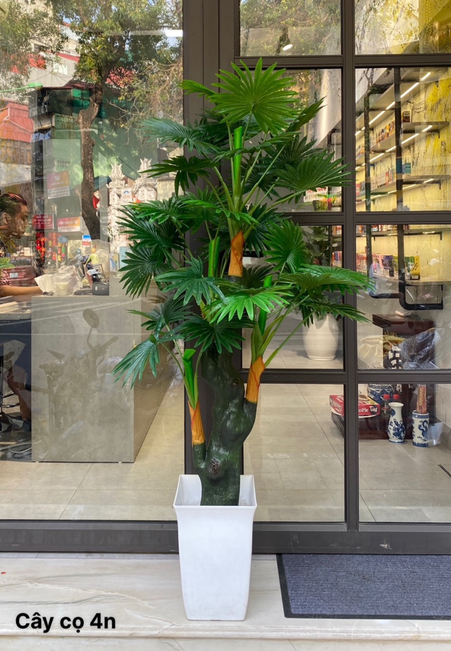 Cây giả, Cây cọ 4 nhánh cao 1,4m