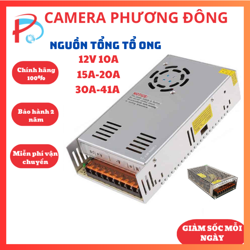 Nguồn tổng tổ ong 12v 10a-15a-20a-30a-41a chuyên dùng cho đèn led, camera giám sát