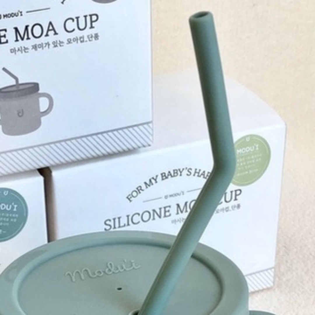 Ống hút cho bé Silicon STRAW của cốc MOA CUP tập uống cao cấp, chính hãng Bluemama Hàn Quốc