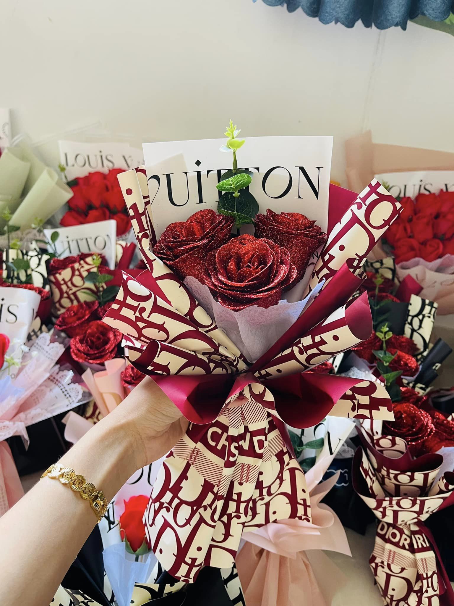 [Quà tặng sinh nhật] Bó hoa sáp thơm Ami 7 bông , tặng kèm túi  ẢNH THẬT