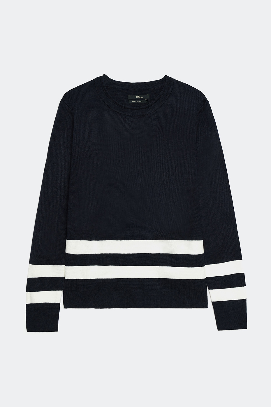 N & m men's long sleeve striped sweater 1806078