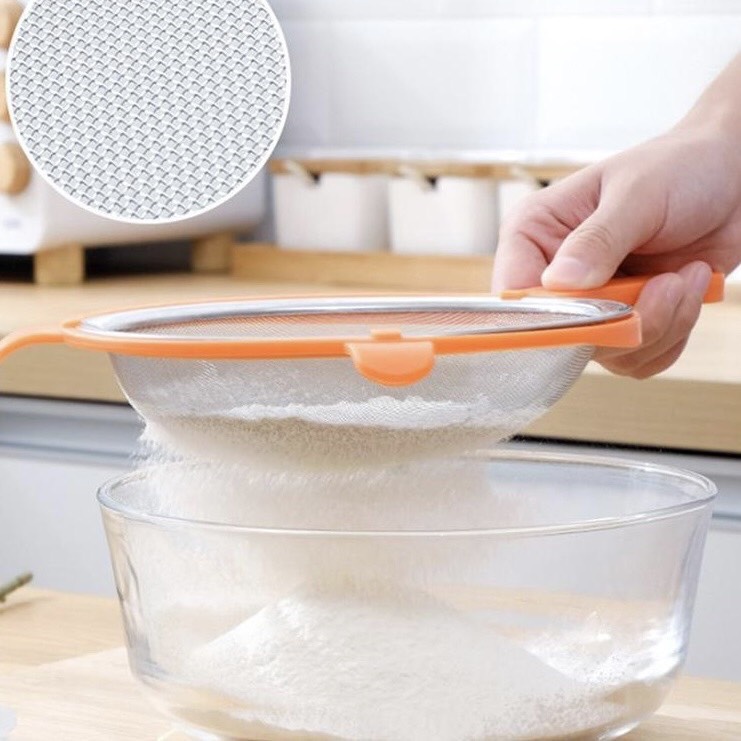 Rây Lọc Cán Nhựa , lọc bột , rây cháo cho bé đủ size