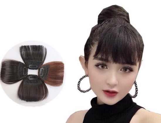 Tóc giả mái ngố - Mái ngố thưa y tóc thật