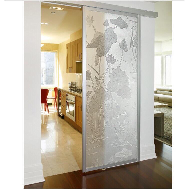 Combo 5m decal dán kính mẫu hoa sen khổ 45cm