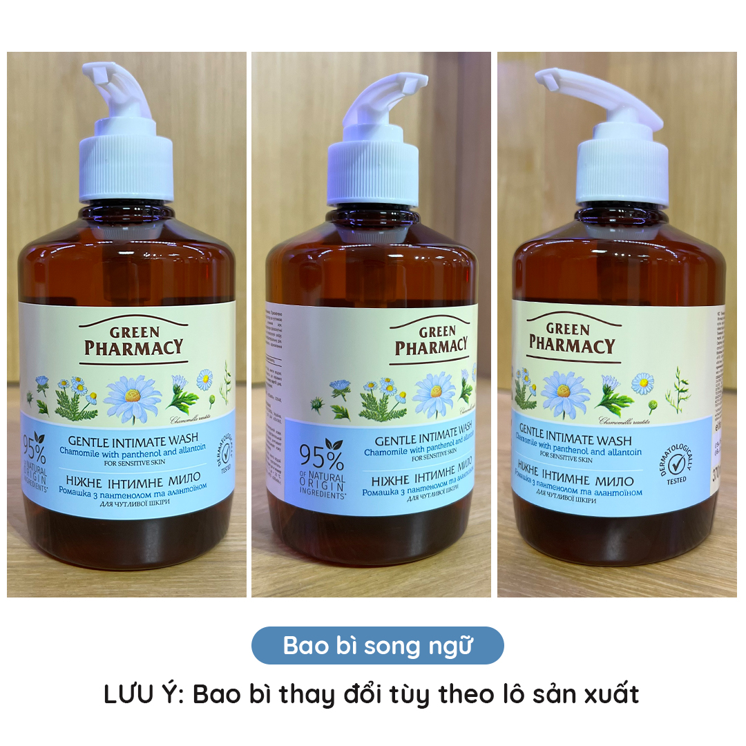 Dung dịch vệ sinh phụ nữ Zelenaya Apteka dành cho da nhạy cảm chiết xuất Hoa cúc 370ml - BioTopcare Official