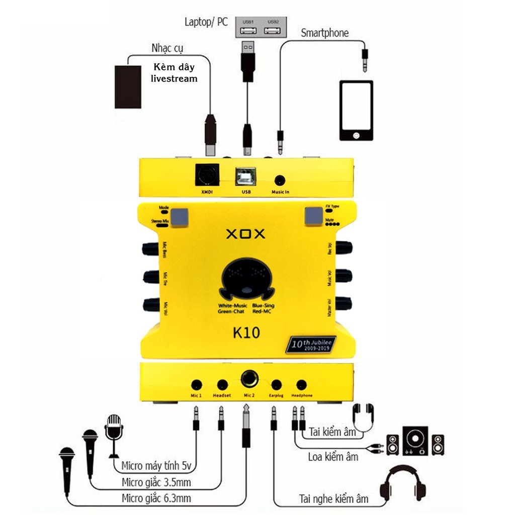 Combo mic thu âm Takstar PC K320 + Soundcard K10 [BH 1 NĂM]