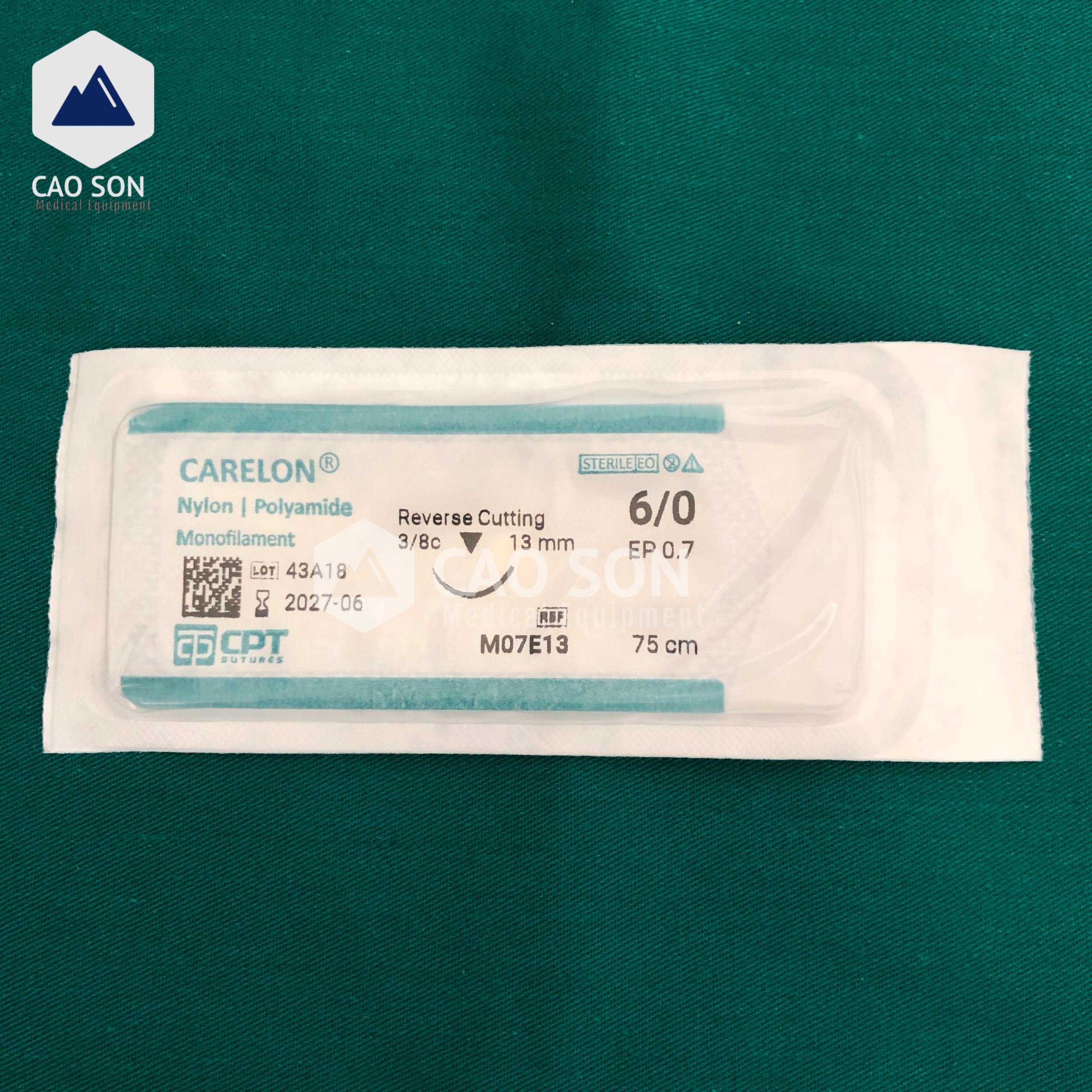 Chỉ phẫu thuật CPT Carelon Nylon 6/0( 1 hộp 12 tép)