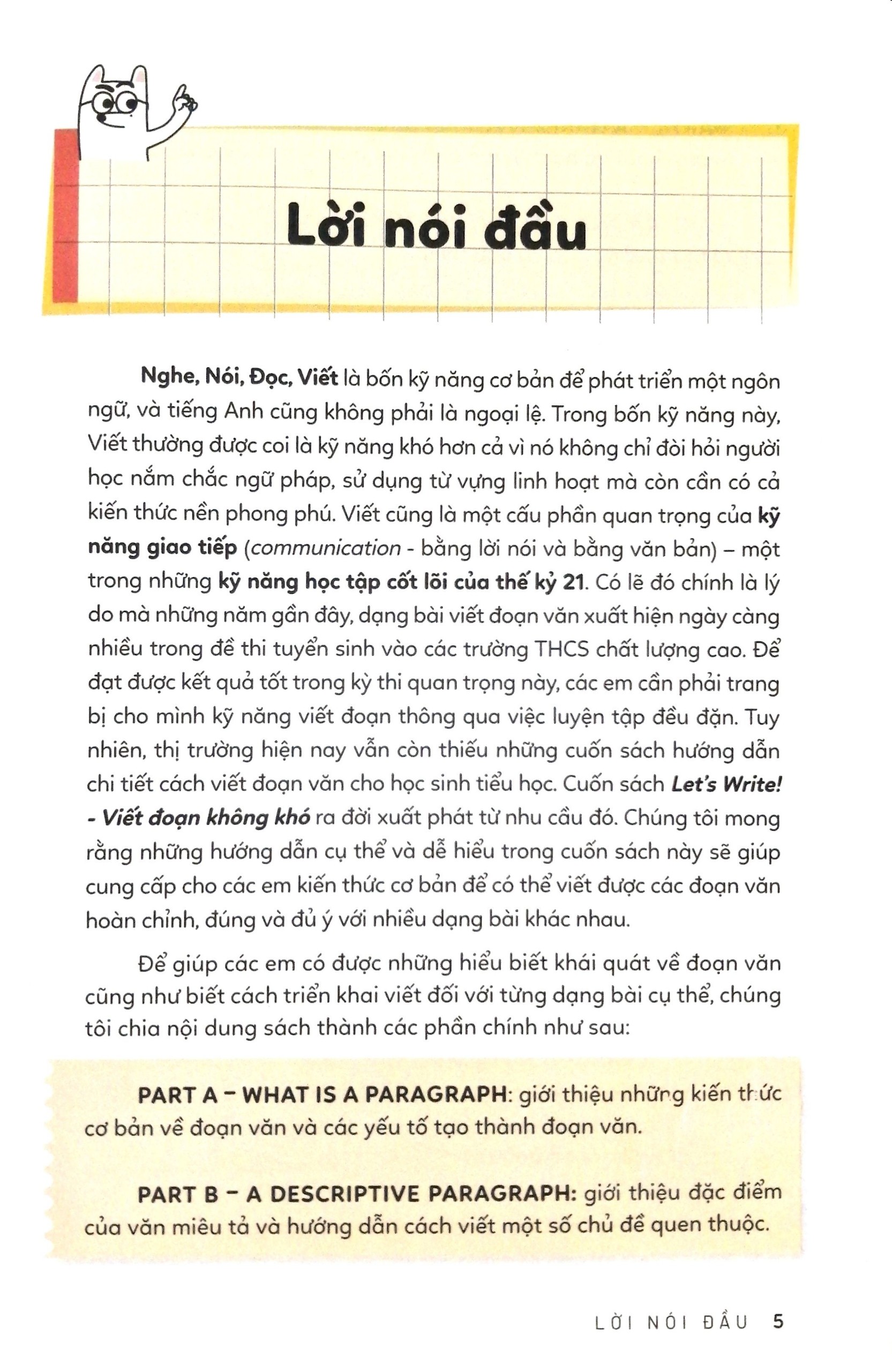 Sách Alphabooks - Let’s Write! 01 - Viết Đoạn Không Khó