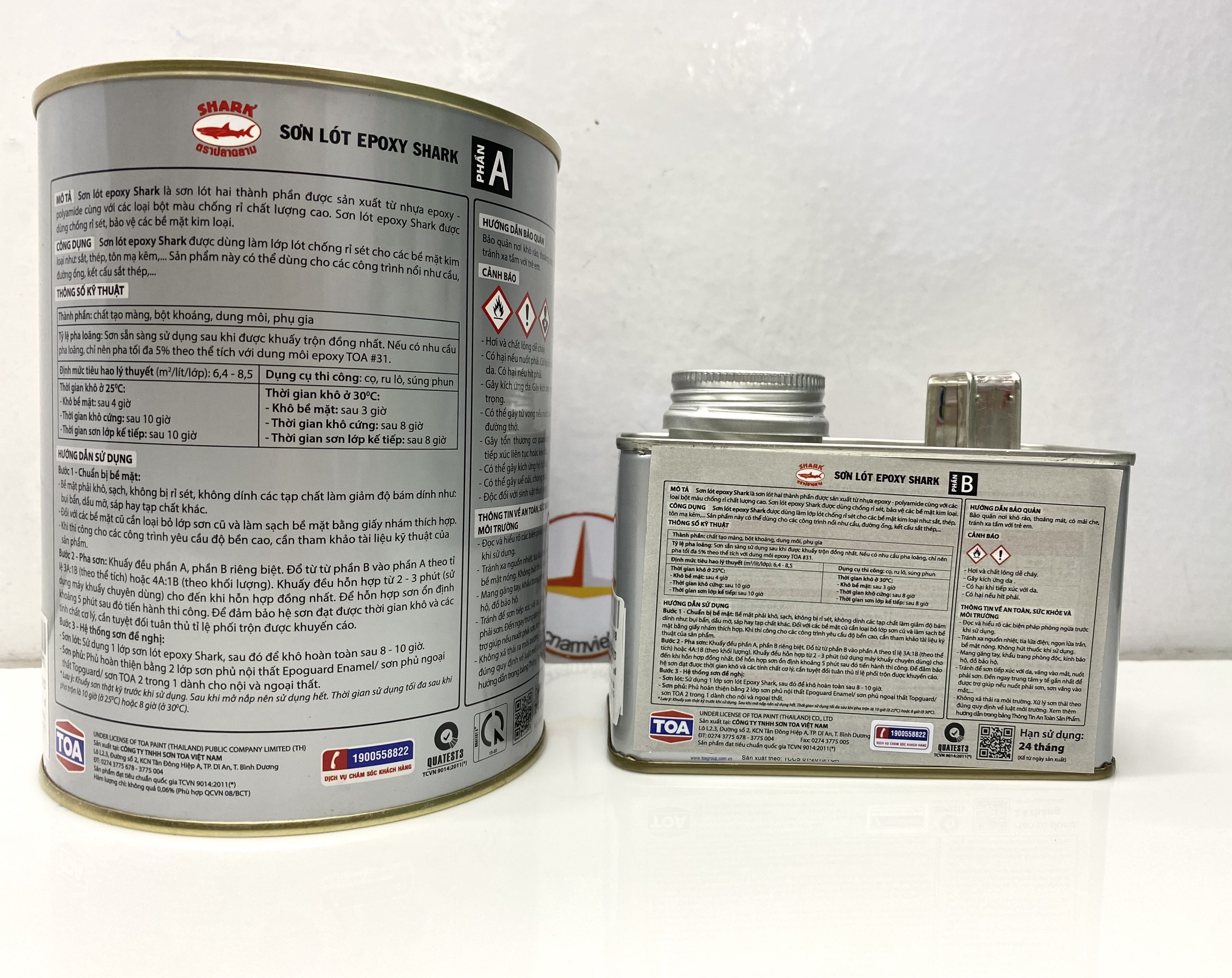 Sơn lót Epoxy Toa dành cho sắt kẽm - Sơn Shark 1L