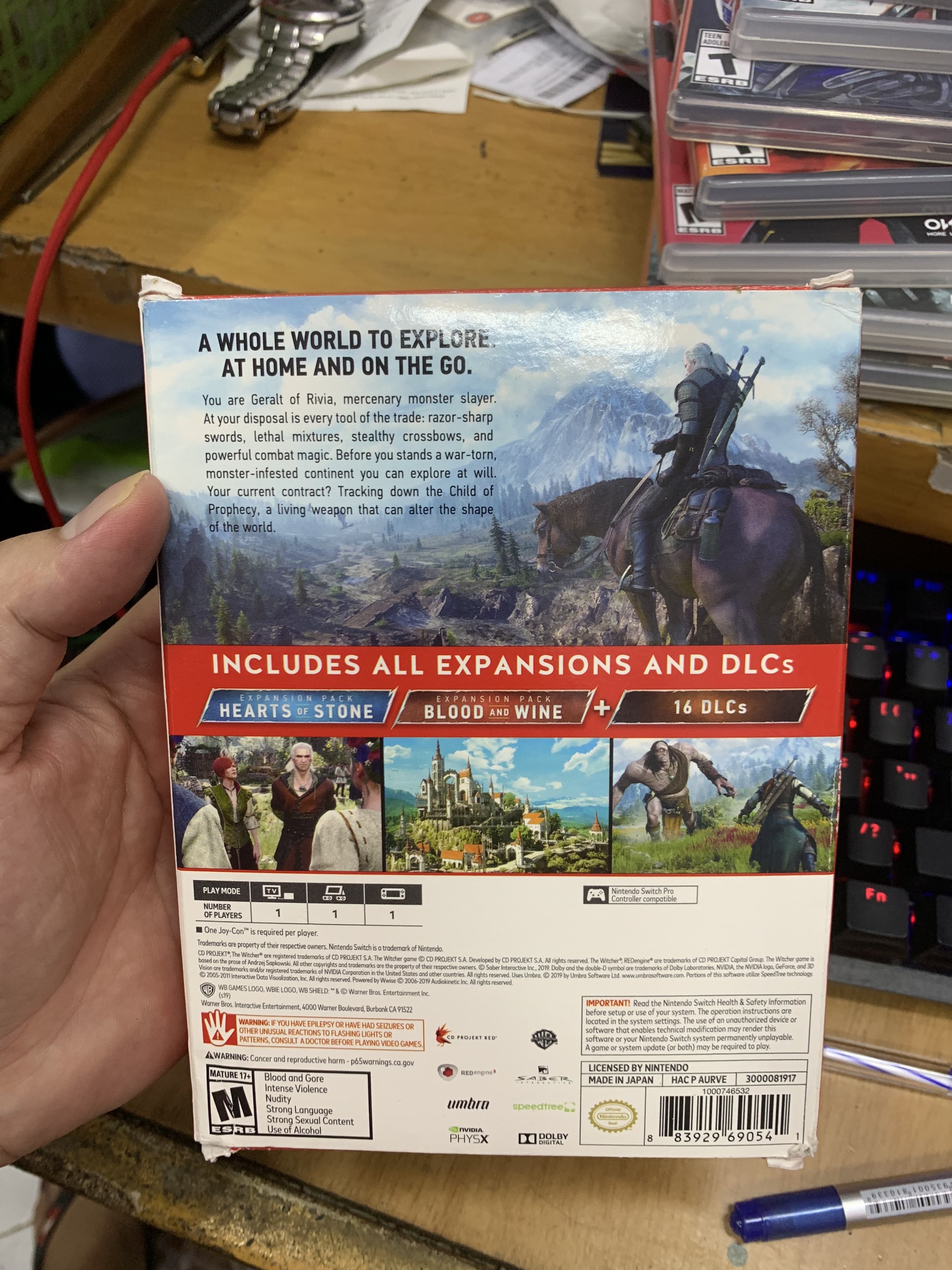 Băng Game Nintendo Switch The Witcher 3 Wild Hunt Complete Edition Artbook
