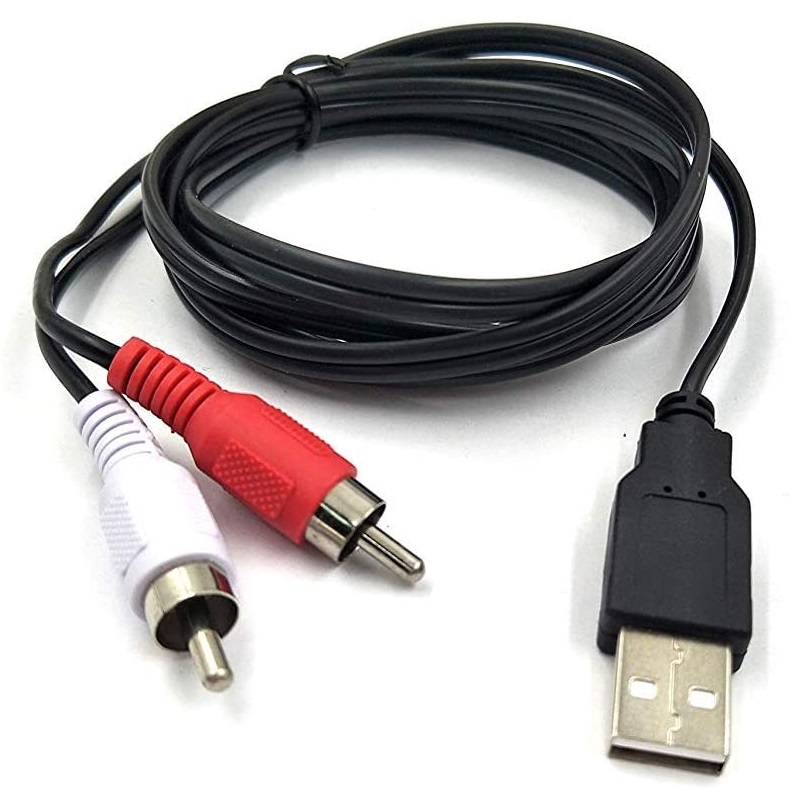 Cáp chuyển đổi cổng USB sang 2 cổng RCA cho TV 1.5m