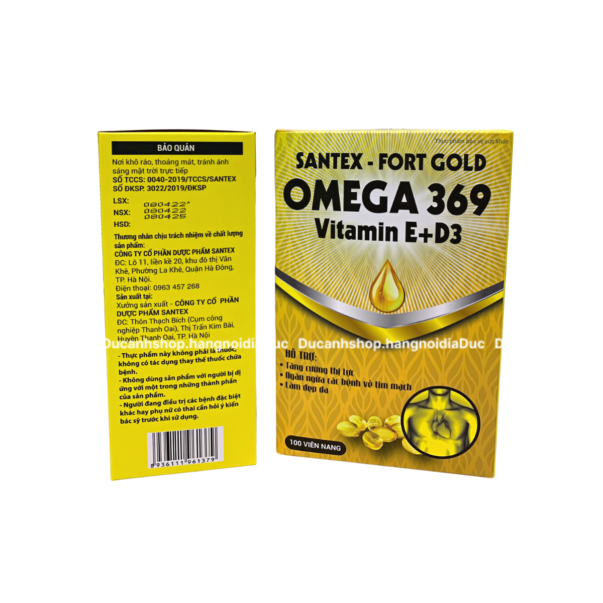 (ĐỦ HOÁ ĐƠN) Dầu cá Omega 369 SANTEX 100viên
