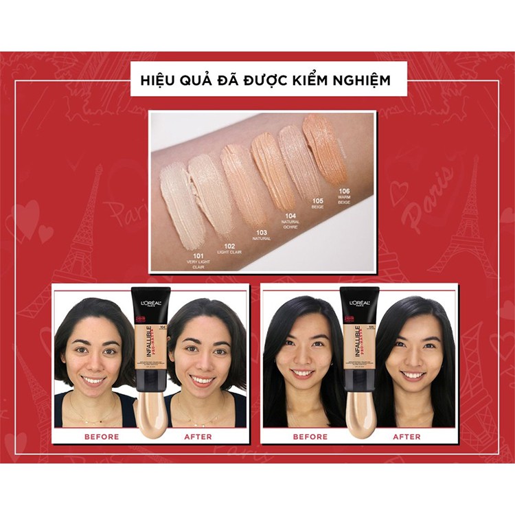[CHÍNH HÃNG] Kem nền L’Oreal Infallible Pro Matte 30ml