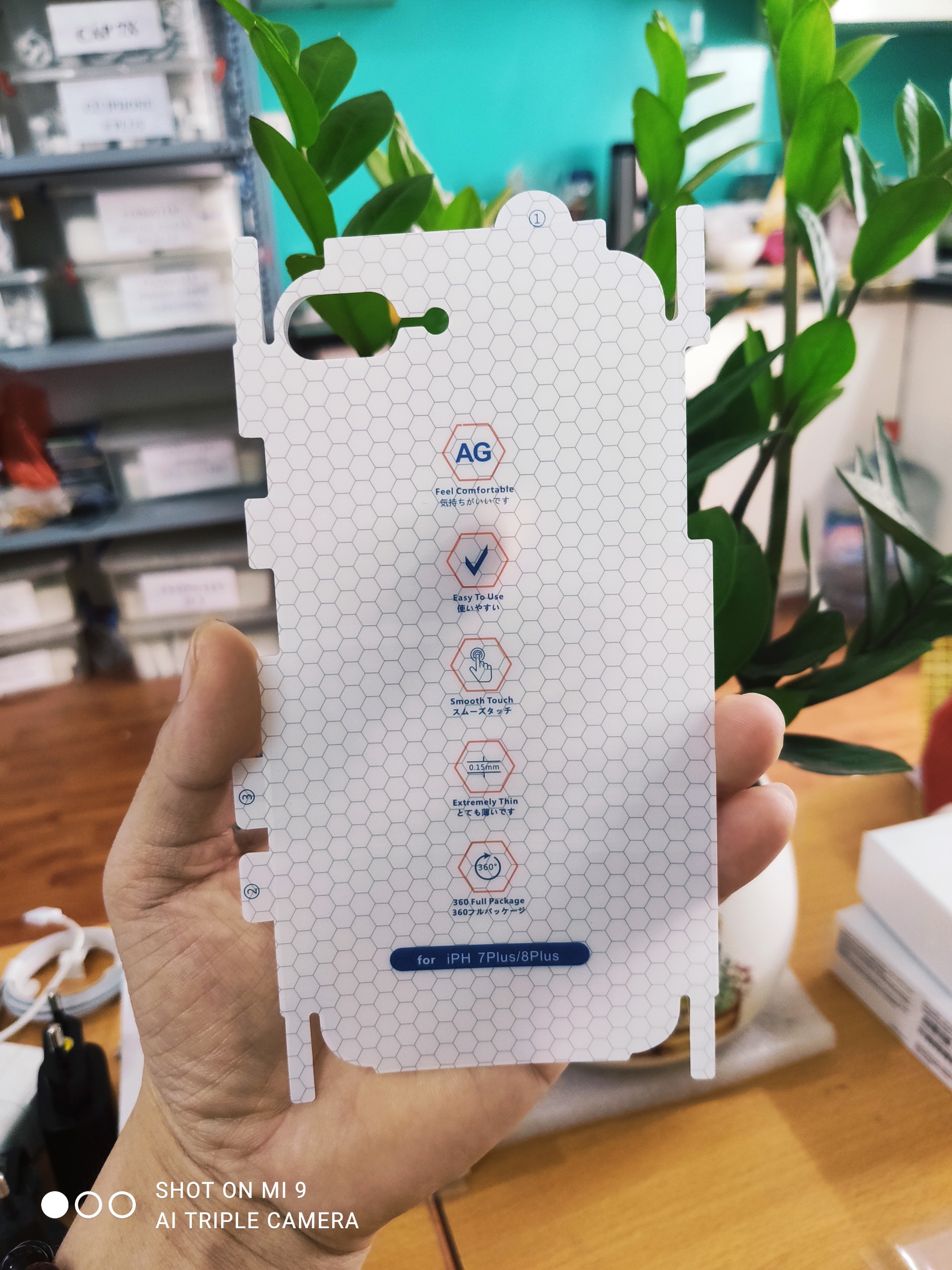 miếng dán ppf mặt lưng cho iphone 7plus/8 plus chống bám vân tay cực đẹp