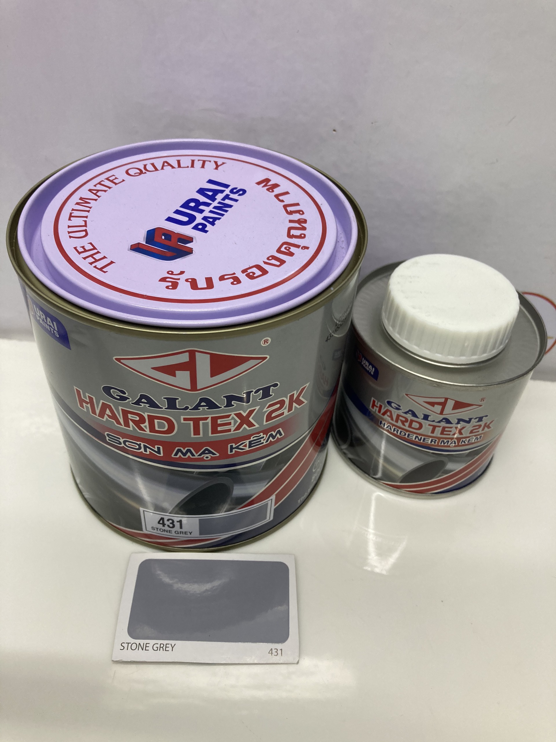 Sơn sắt mạ kẽm không cần lót màu xám Hard Tex 2K 431 1L