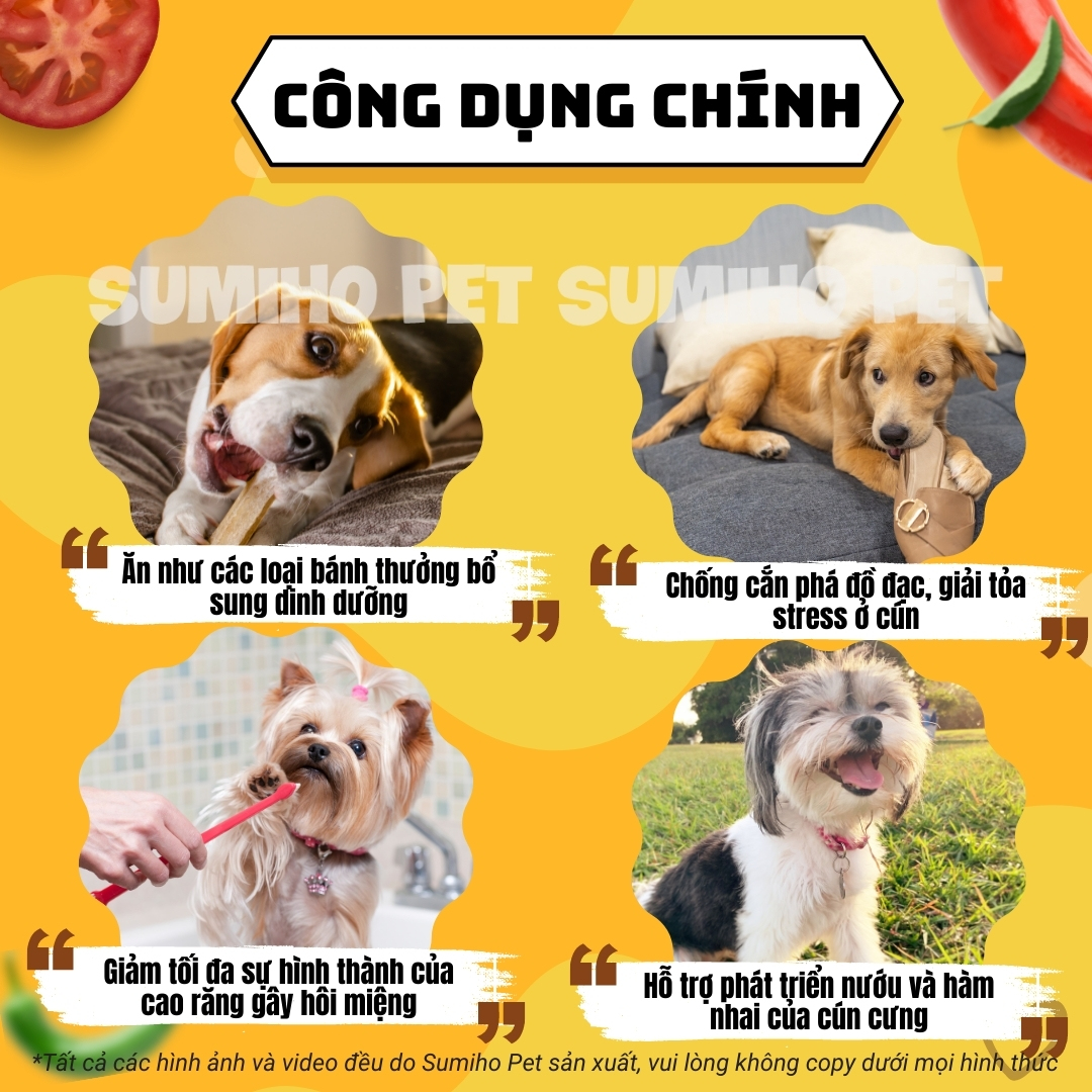 Xương cuộn ức gà sấy khô dành cho chó Bone Appetit HK41 (túi 80g gồm 4-5 cây nhỏ)