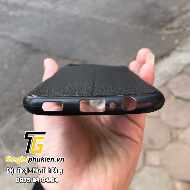 Ốp lưng sillicon giả da Auto Focus dành cho Samsung Galaxy A12