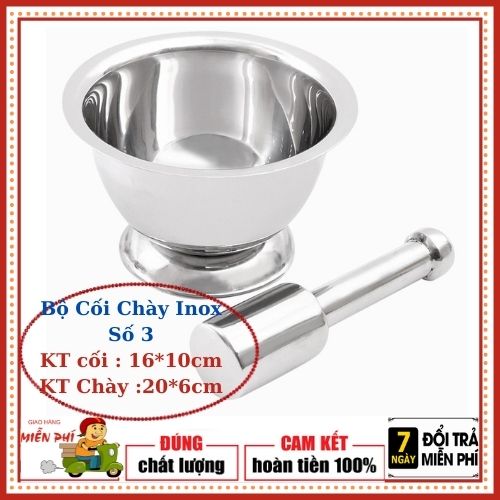 SIZE LỚN] Bộ Chày Cối Inox Cao Cấp Cao Cấp Chính Hãng Giá Rẻ Đẹp Bền Chất Lượng 2020