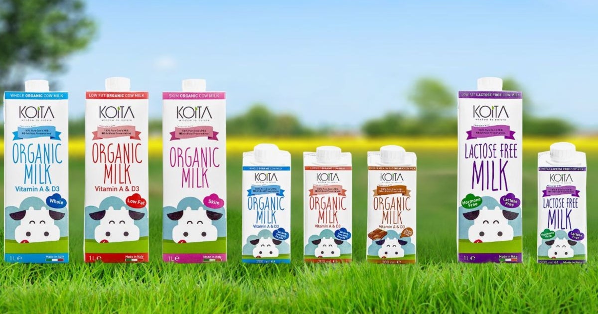Sữa bò hữu cơ Lactose Free 200ml và 1L (Koita)