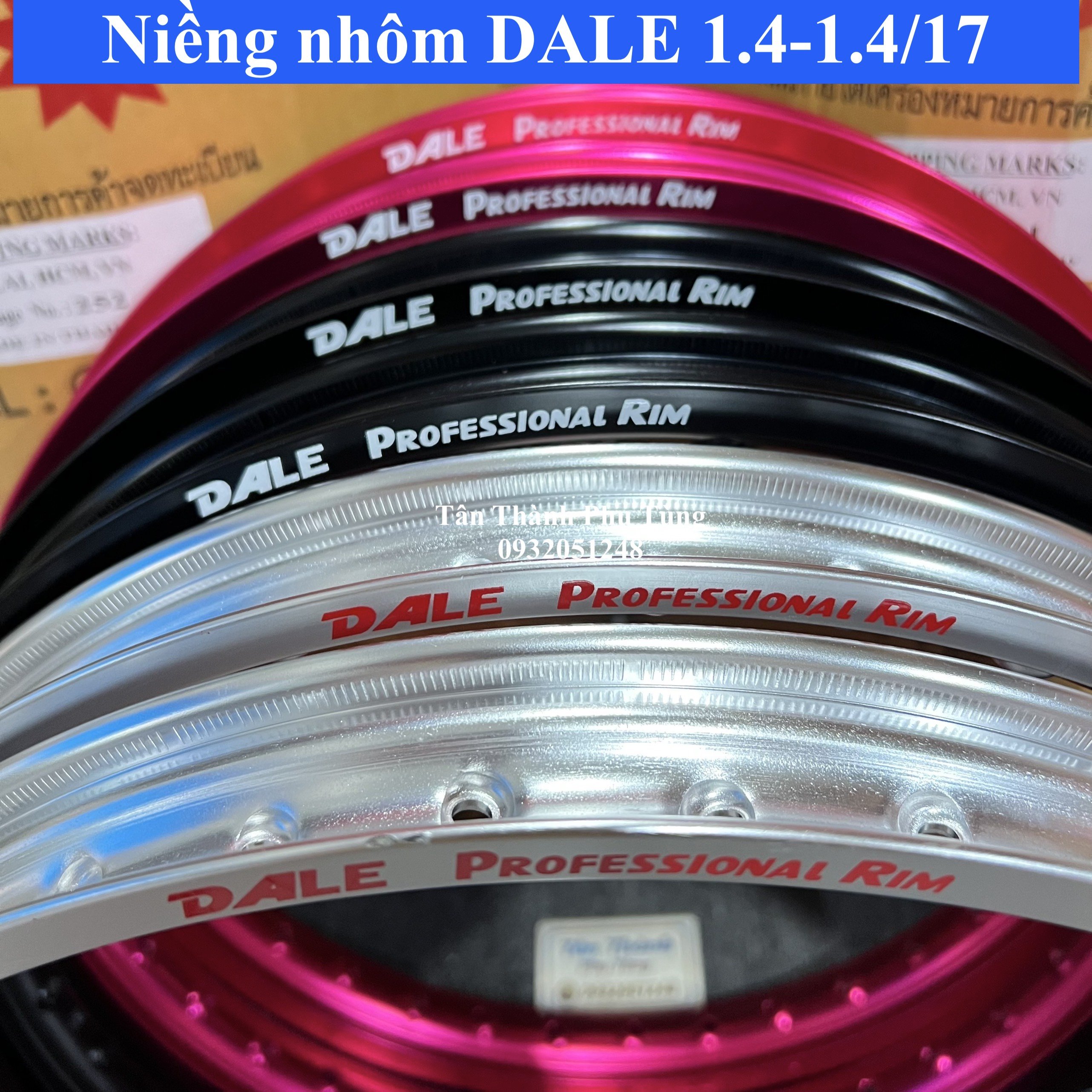 Niềng Nhôm DALE Thái 1.4-1.4/17- 1 cặp