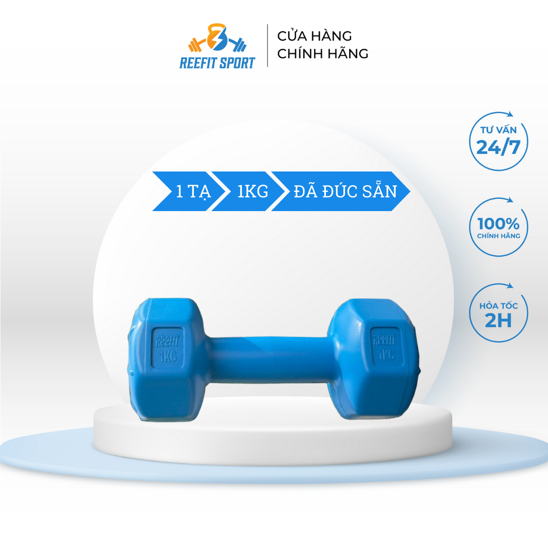Tạ tay nhựa Reefit Sport 1kg (1 tạ)