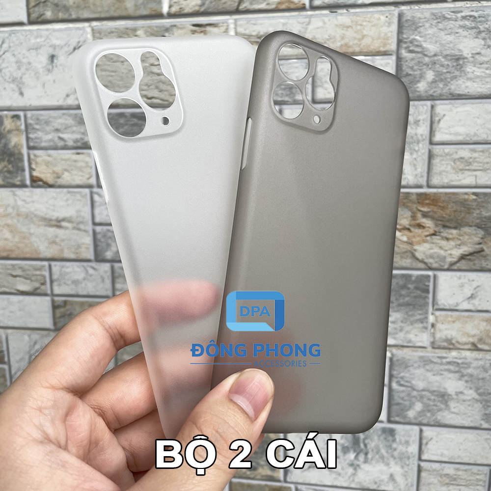 Combo 2 Ốp Lưng Trong Nhám Unibody iPhone 11 PRO Siêu Mỏng Giấy