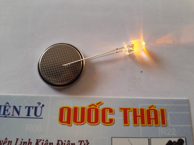 Combo 10 led siêu sáng trong màu vàng cam 5mm